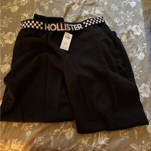 NWT Hollister sweats with foldover Checkered Waistband